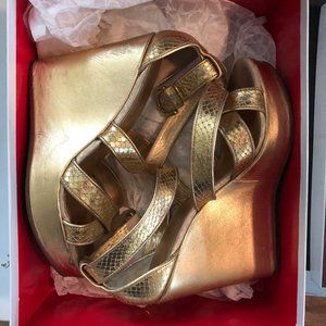 Coach Marlla Printed Python Sandal